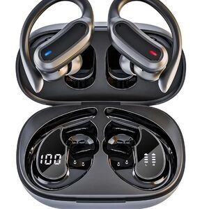 Wireless Bluetooth Earbuds with Charging Case - Black